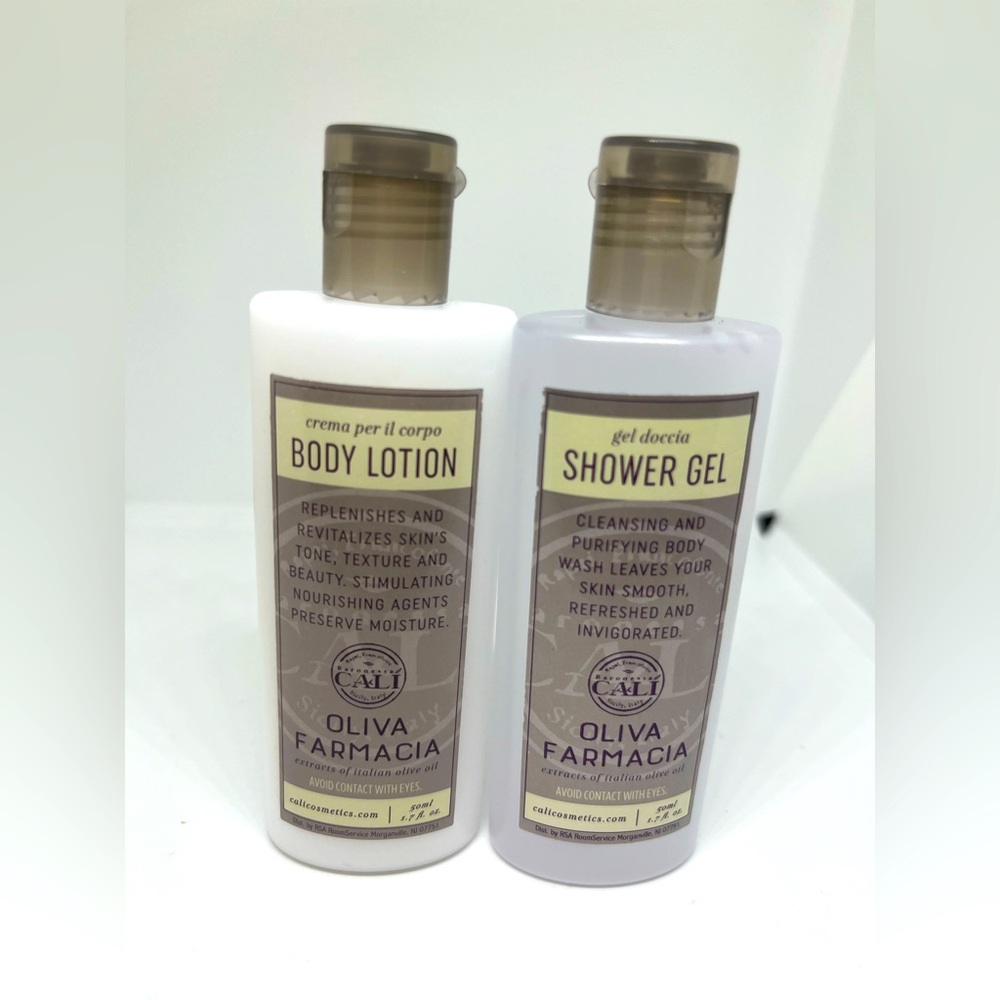 Oliva Farmacia Cali Cosmetics Travel Body Lotion & Shower‎ Gel W/Italian Oil